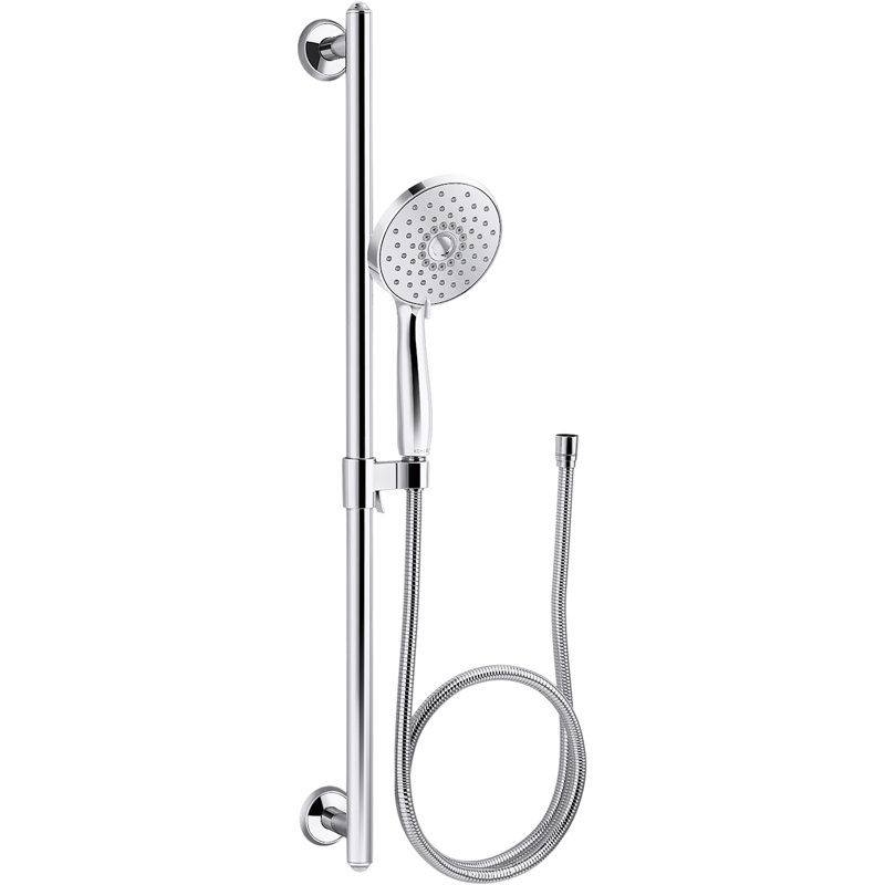 Pomme de douche à main multi-fonctions 1,75 GPM avec jet d'air à induction Katalyst Forté, Nickel brossé éclatant