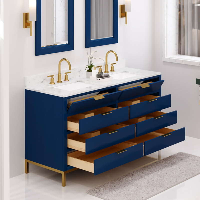 60'' W Double Vanity, 60", Monarch Blue