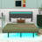 Innovative Modern LED-Lit Upholstered Floating Bed Frame-617562272-617562273