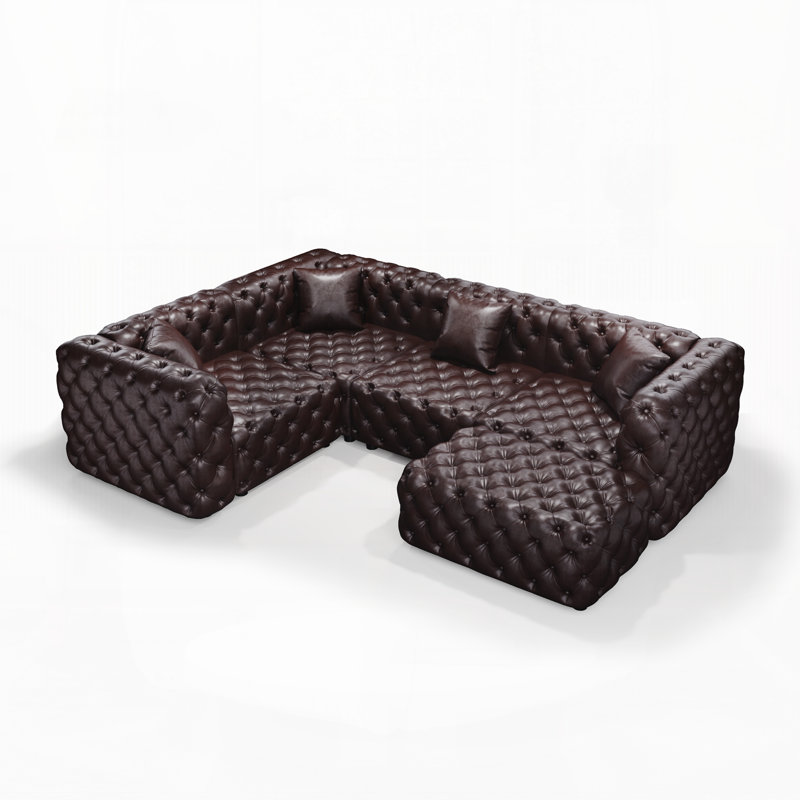 103.8'' Faux Leather Sectional