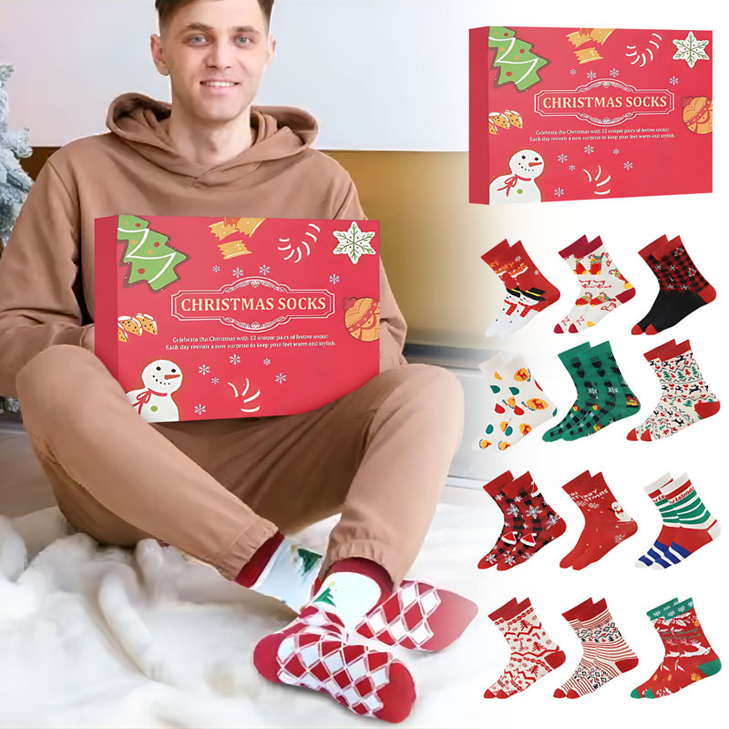 Décorations de Noël, bas de Noël, calendriers de l'Avent, cadeaux rechargeables.