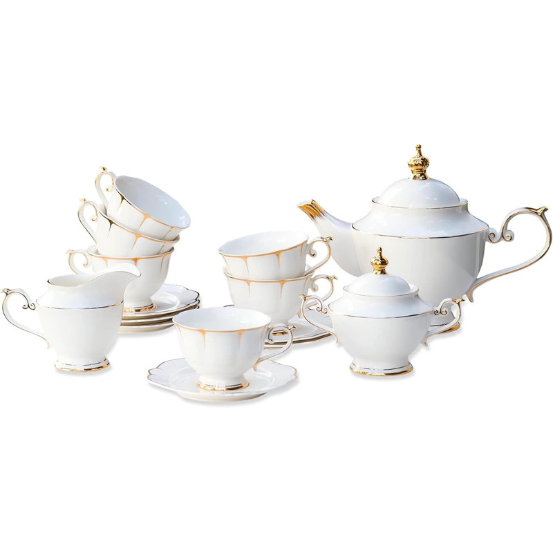 Exquisite bone china tea set
