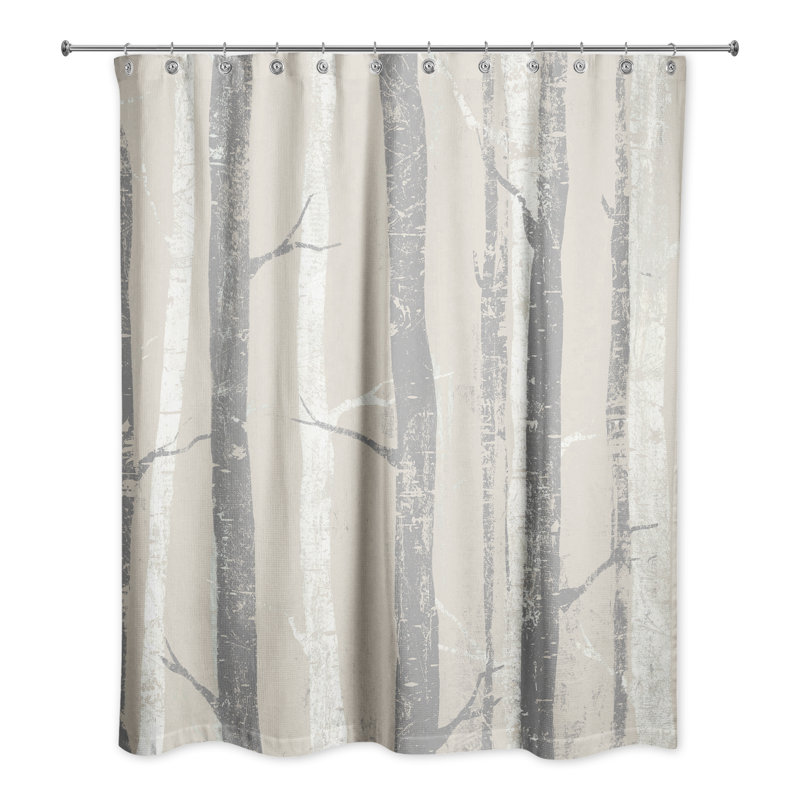 Rideau de douche simple Andrae, Beige