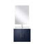 Ensemble de meuble-lavabo simple bleu marine l 24 po x P 22 po, comptoir en marbre de culture, miroir 18 po et robinet