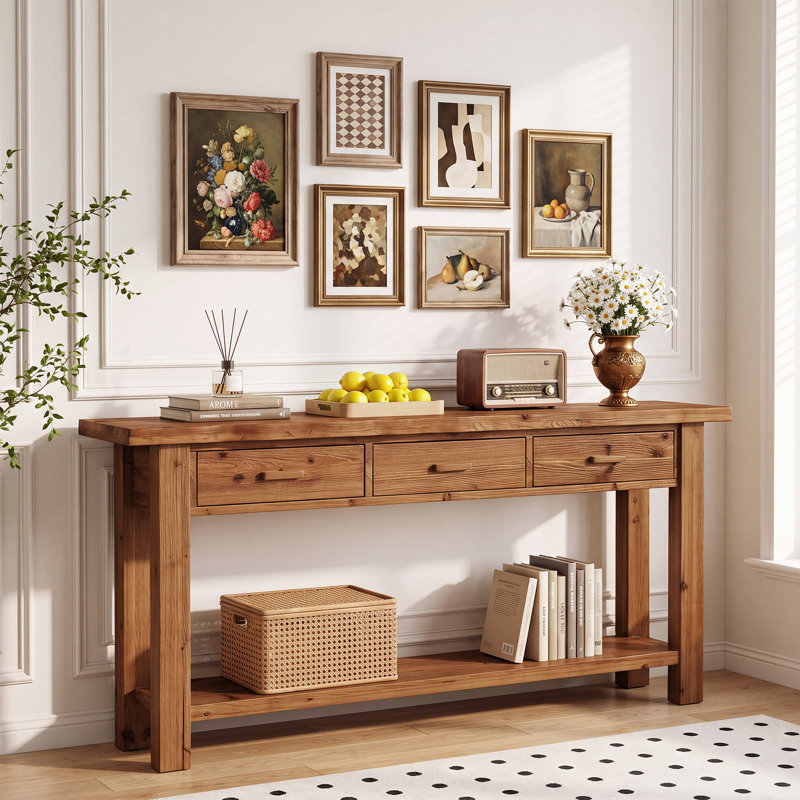 79.84'' Console Table with 3 Drawers