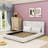 Upholstered Platform Bed with 2 Pillows-1671641070-1671641071