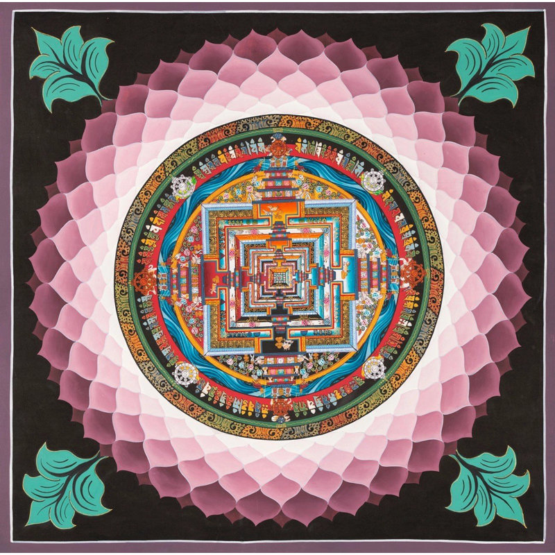 Lotus Kalachakra Mandala (Thangka sans brocart)