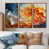 Toile avec cadre flottant brun