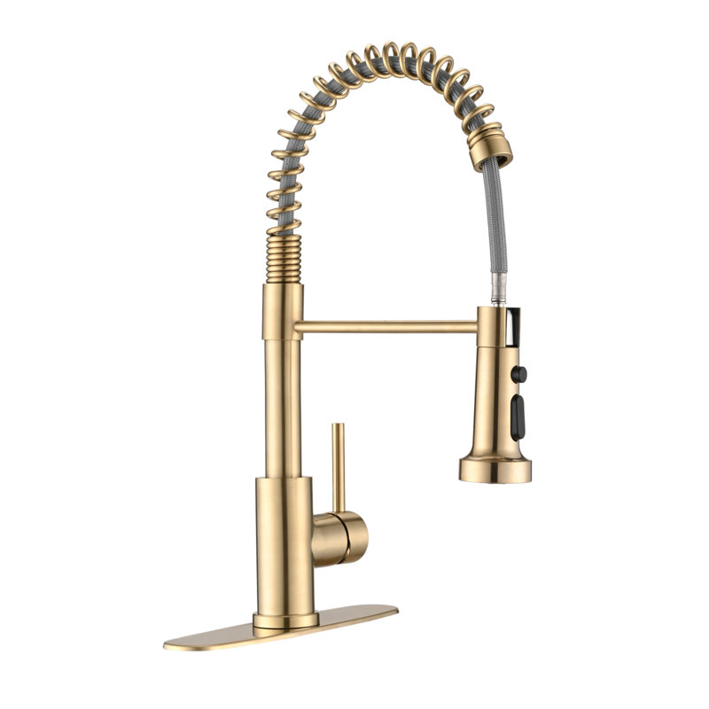 Pull Down Sprayer Spring Kitchen Sink Faucet