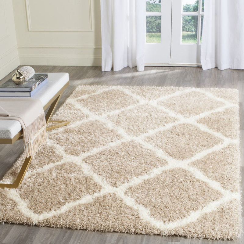 Bertl Shag Performance Geometric Rug, Rectangle 5'3" x 7'6"