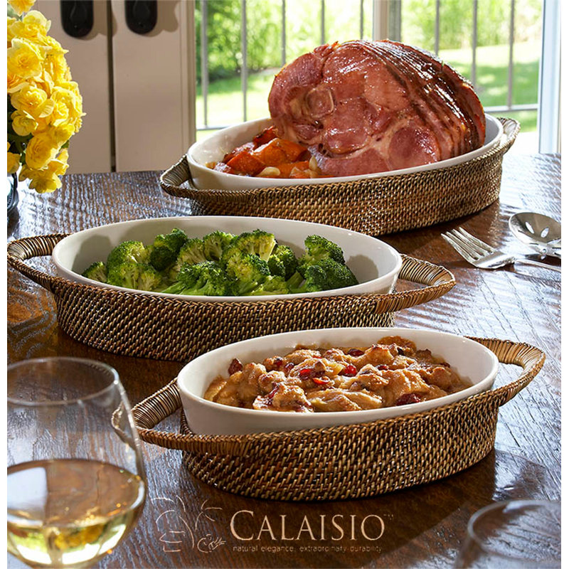 Calaisio Oval Porcelain Casserole Set, 10.25" x 8.25"