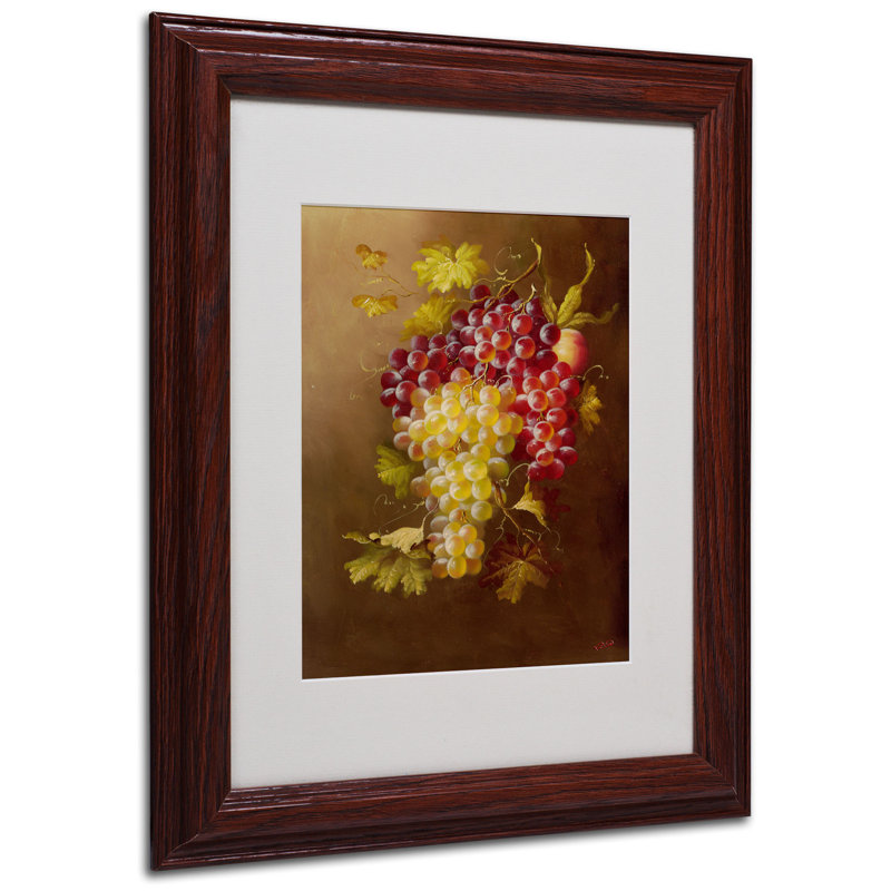 «Still Life with Grapes», reproduction sur toile encadrée, Brun, H 20 po x l 16 po x P 0,5 po