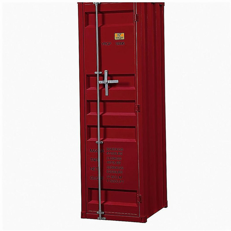 Garde-robe à finition rouge Cargo, Rouge