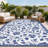 Floral Outdoor Rug Patio Waterproof Foldable Reversible Plastic Straw Rug for RV Camping, Picnic, Beach, Balcony, Deck & Garden-1863580677-1863580672