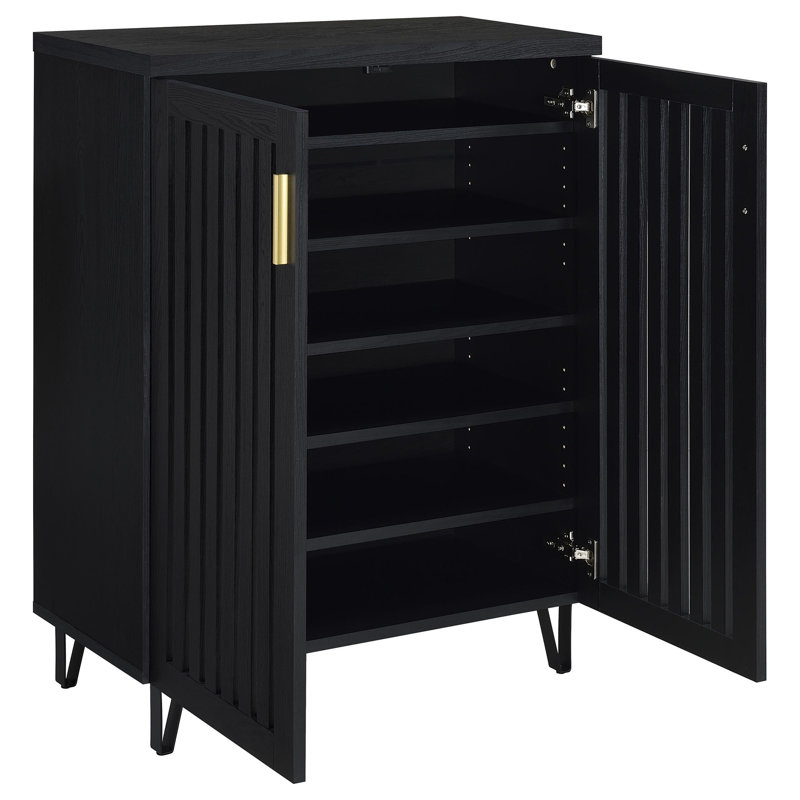 Armoire de rangement 2 portes Clackamas, Noir