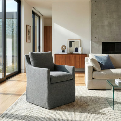 Behtzy Upholstered Swivel Armchair