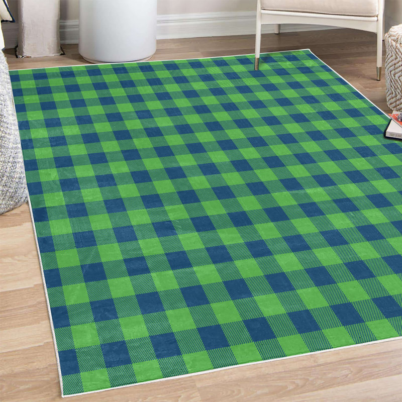 Tapis décoratif à longues fibres Shawntane, Rectangle 4 pi x 5 pi 5 po