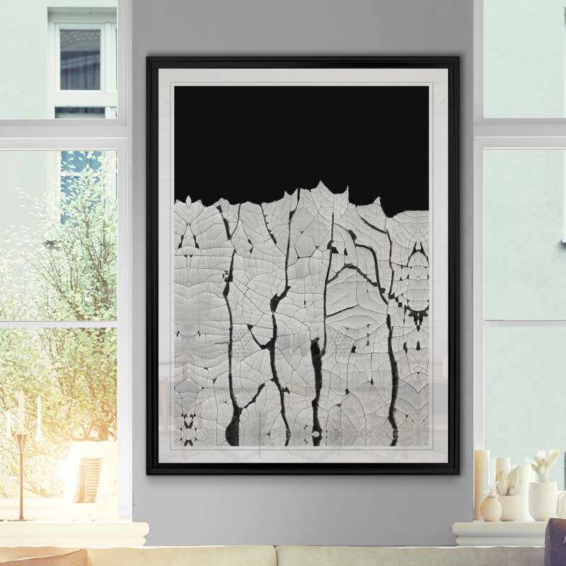 « e grésillement arbor ii », reproduction sur toile, H 18,5 po x l 24,5 po x P 1,5 po, Noir