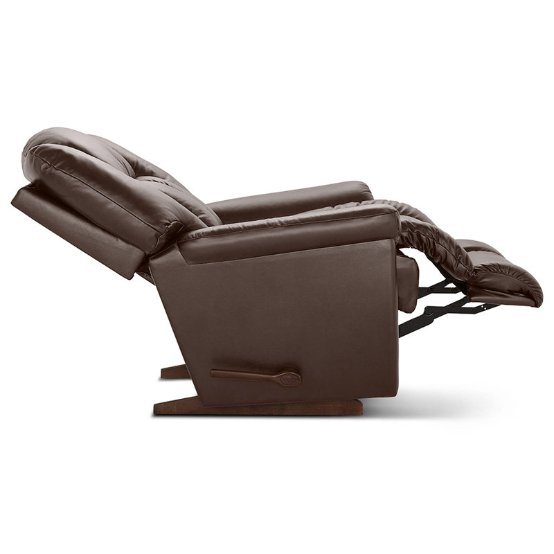 Fauteuil inclinable berçant en cuir Maverick, Brun, Manual