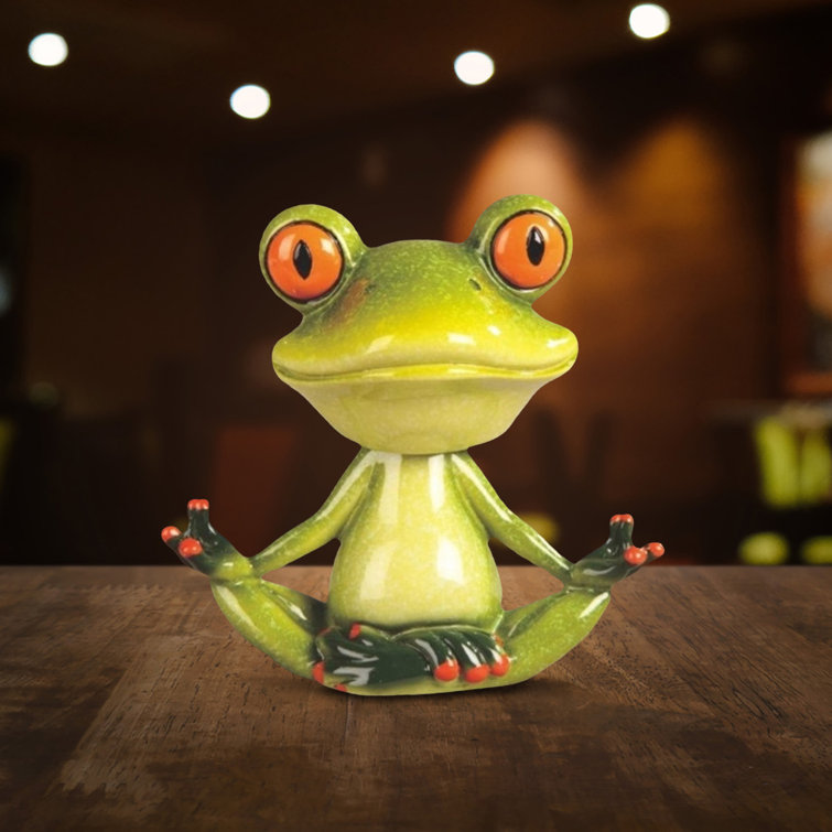 Trinx Jayvionna 5W Yoga Frog with Bobblehead Figurine Unique Gifts
