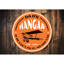 Panneau «Dad's Hangar Est Year» en aluminium-58289621