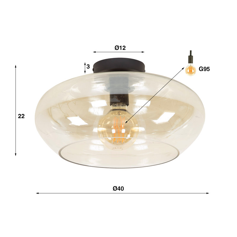 Bardo Flush Mount, Golden