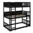 Triple Wood Bunk Bed, With Ladders, Guardrails-166233474