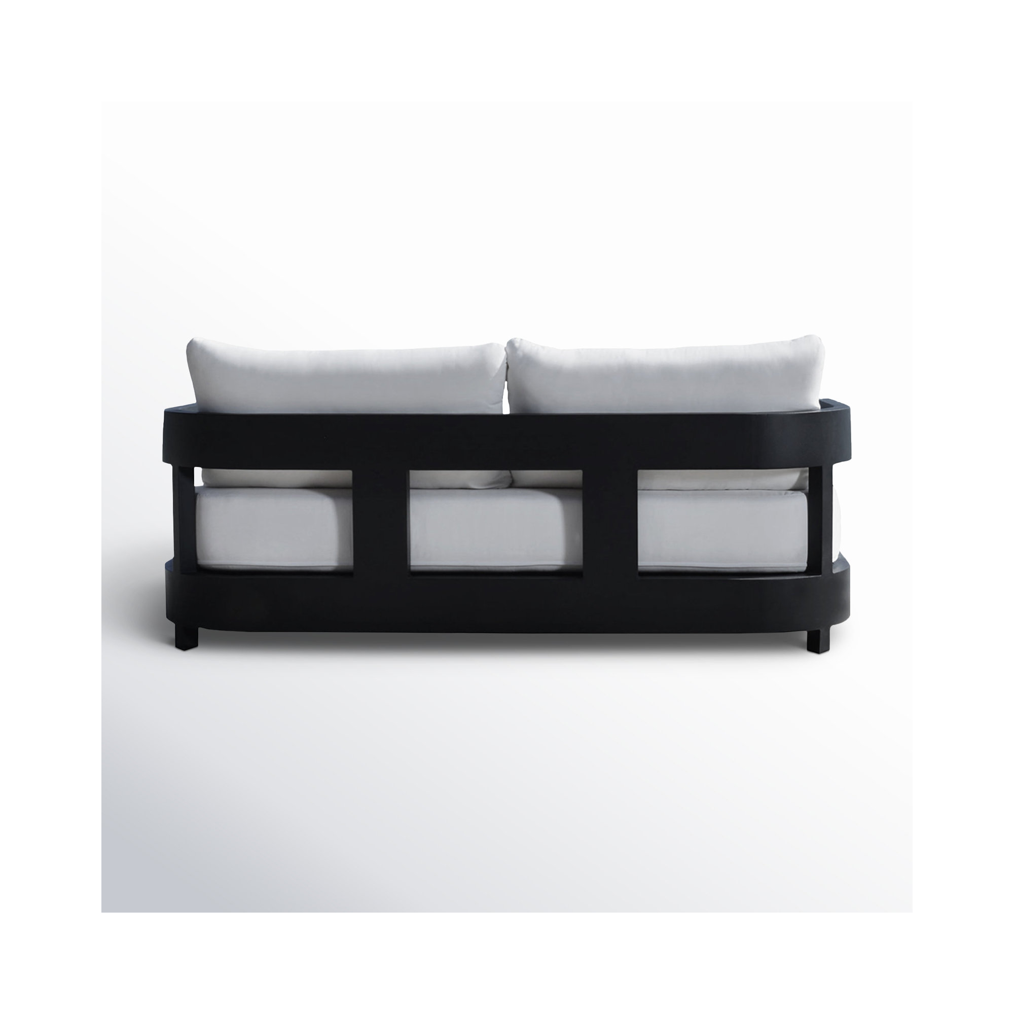 Everlee 80'' Metal Outdoor Sofa, White
