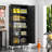 71" H Metal Garage Storage Cabinet with Wheels and Adjustable Shelves-971819504