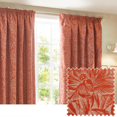 Amelianna Jacquard Pencil Pleat Curtains