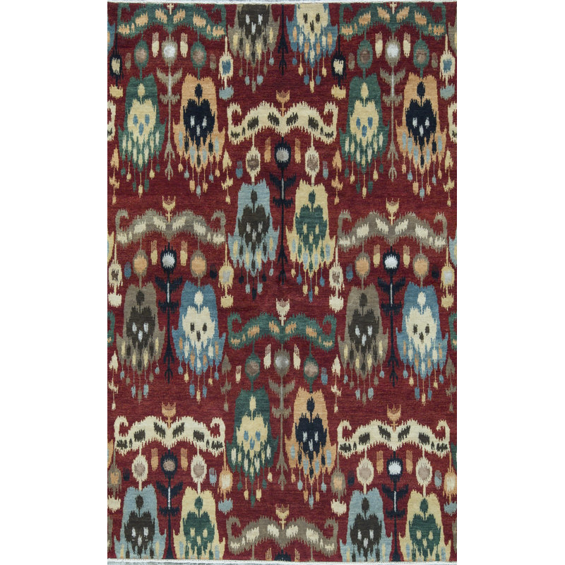 Tapis rouge noué à la main de haute qualité