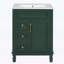 Meuble-lavabo 24 po avec lavabo, conception compacte, 2 tiroirs, tablette réglable pour les petites salles de bain-1638403129