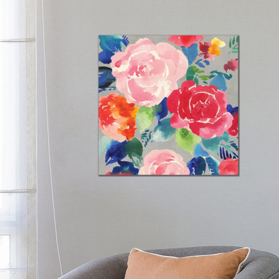 Bright Floral by Asia Jensen - Wrapped Canvas Painting