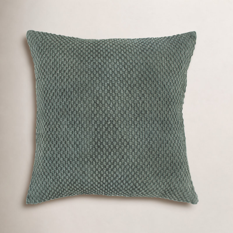 Saskia Embroidered Reversible Throw Pillow, Olive Green