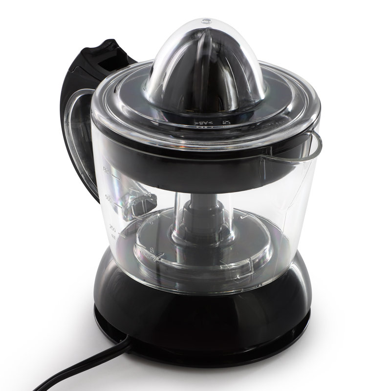moRollio 24 Ounce Compact Electric Citrus Juicer in Black, Black