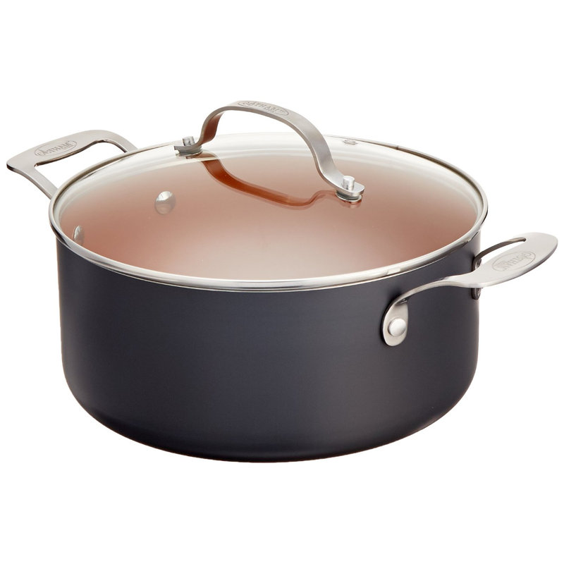 Gotham Steel Stock Pot with Lid, 3 quarts