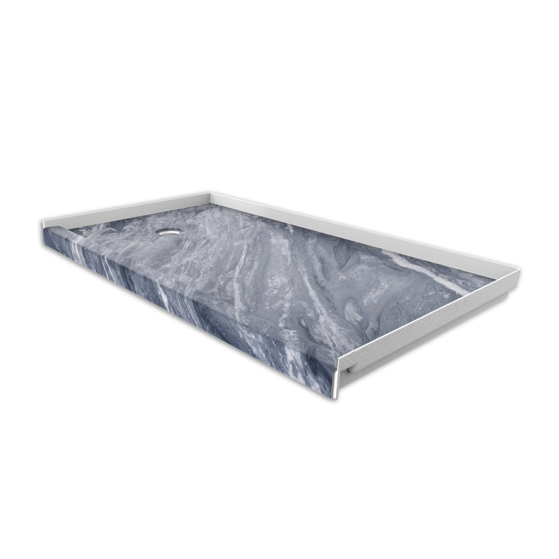 FlexStone® 60"W x 30"D Alcove Shower Base with Left Drain in Beaumont, Beaumont