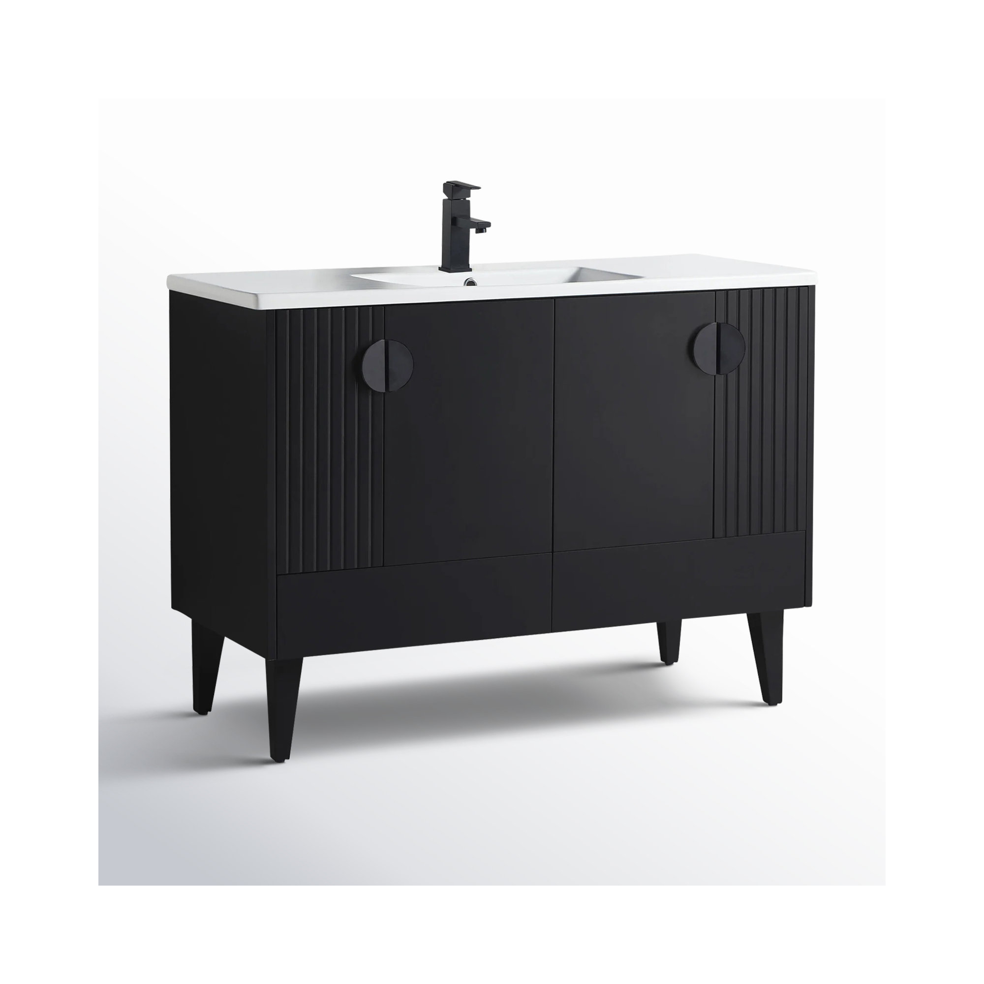 Saimah 48'' Single Bathroom Vanity, Black, Black