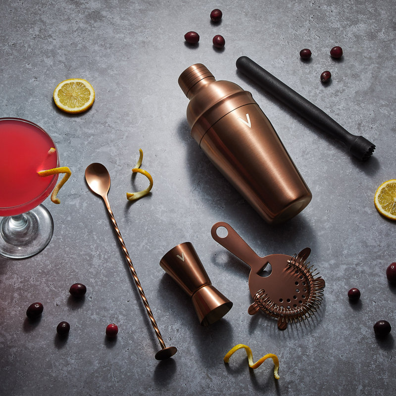 Manhattan Cocktail Shaker Set, Copper 