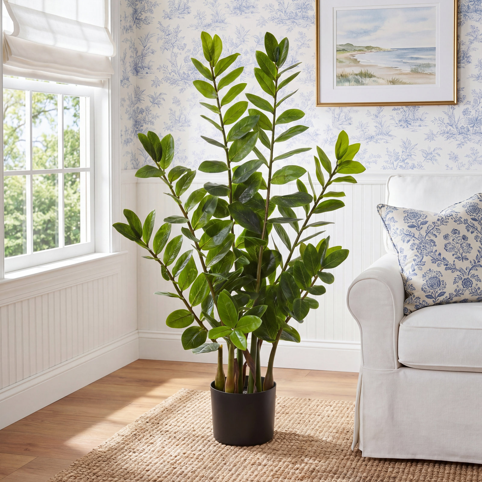Faux ZZ Plant in Pot, 36" H x 20" W x 12" D