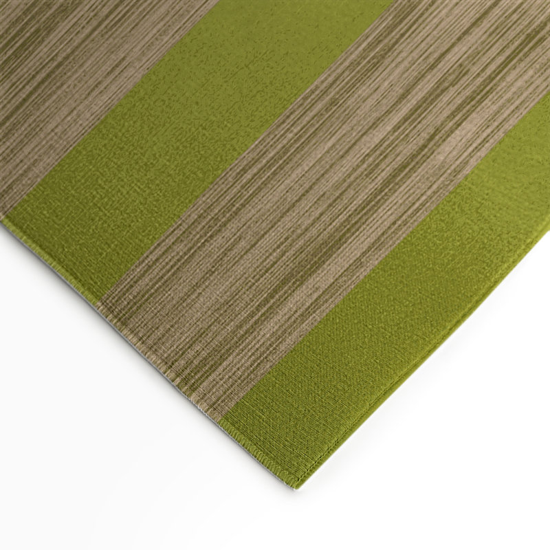 Tapis intérieur / extérieur brun HorizontalStripes, Rectangulaire 3 pi x 5 pi