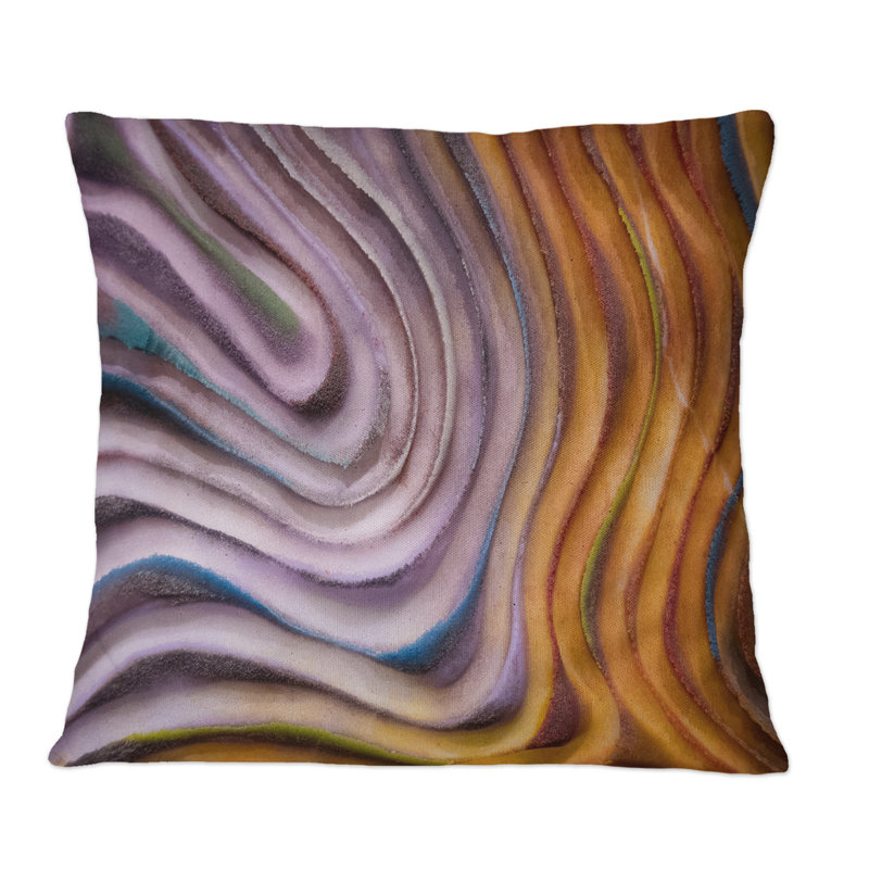 Zoom Macro de la texture du tissu - Coussin décoratif imprimé moderne, 18 po x 18 po