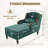 Oversized Chaise Lounge Chair Wide Seat Chenille Single Sofa Bed with Storage Pockets, 800lb Capacity Solid Wood Frame Sleeper Armchair for Living Room & Bedroom-1563542110