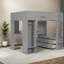 Lits doubles modernes avec rangement, bureau en L, bois aggloméré de pin, maison blanche-1516376613