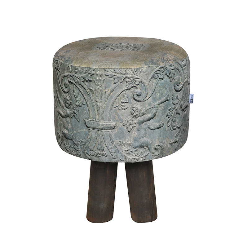 Solid + Manufactured Wood Accent Stool