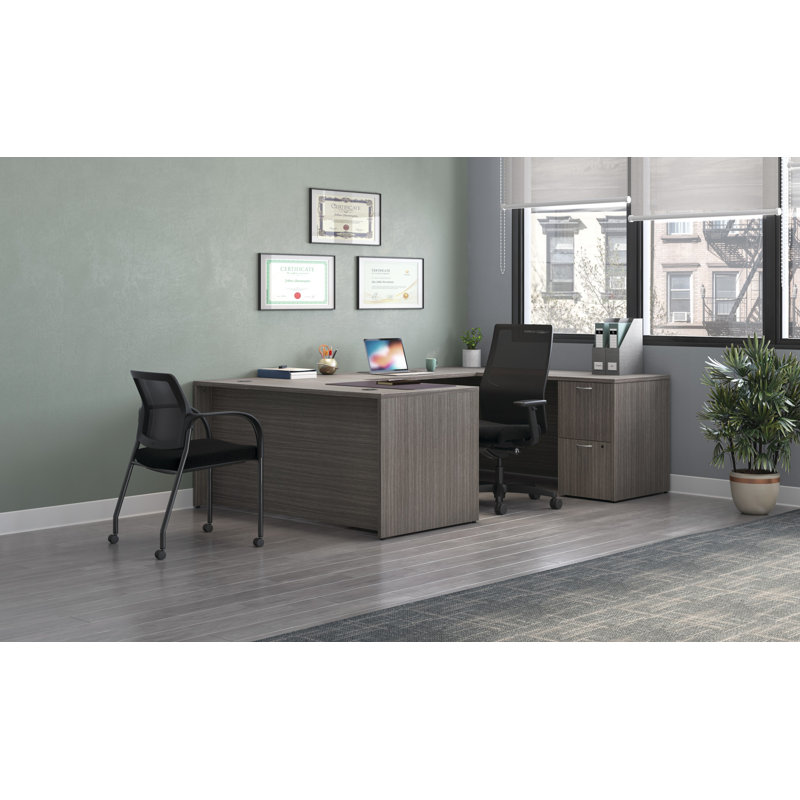 Mod U-Desk, Slate Teak