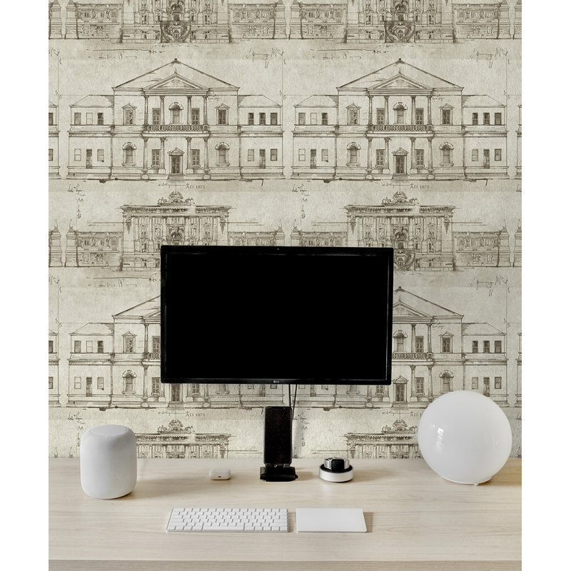 Rouleau de papier peint L 33 pi x l 20,5 po Eilfried, Beige