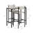 Kayler Set-1 Table And 2 Stools, 3 Pieces Home Kitchen Breakfast Pub Table and Chairs-898173688-898173687