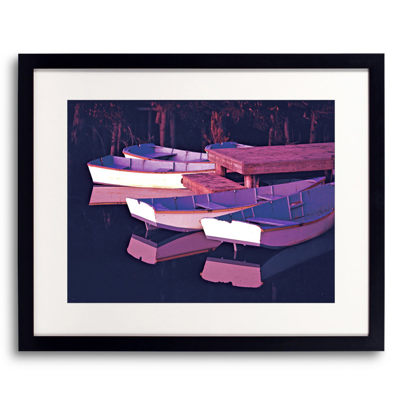Rowboats In Lagoon by Bruce Heinemann, 16" H x 20" W