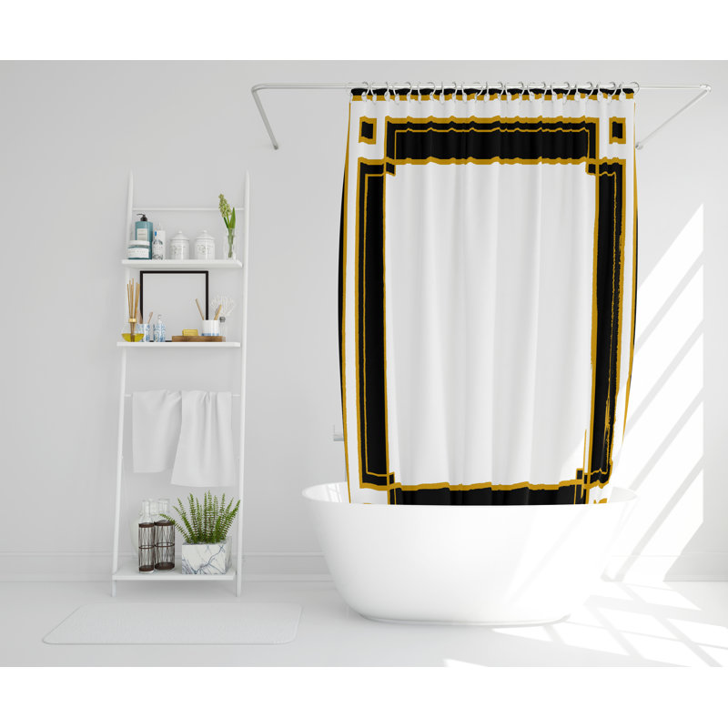 Keisha Polyester Shower Curtain Set, 168cm H x 168cm W
